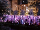 Crown Fountain at night